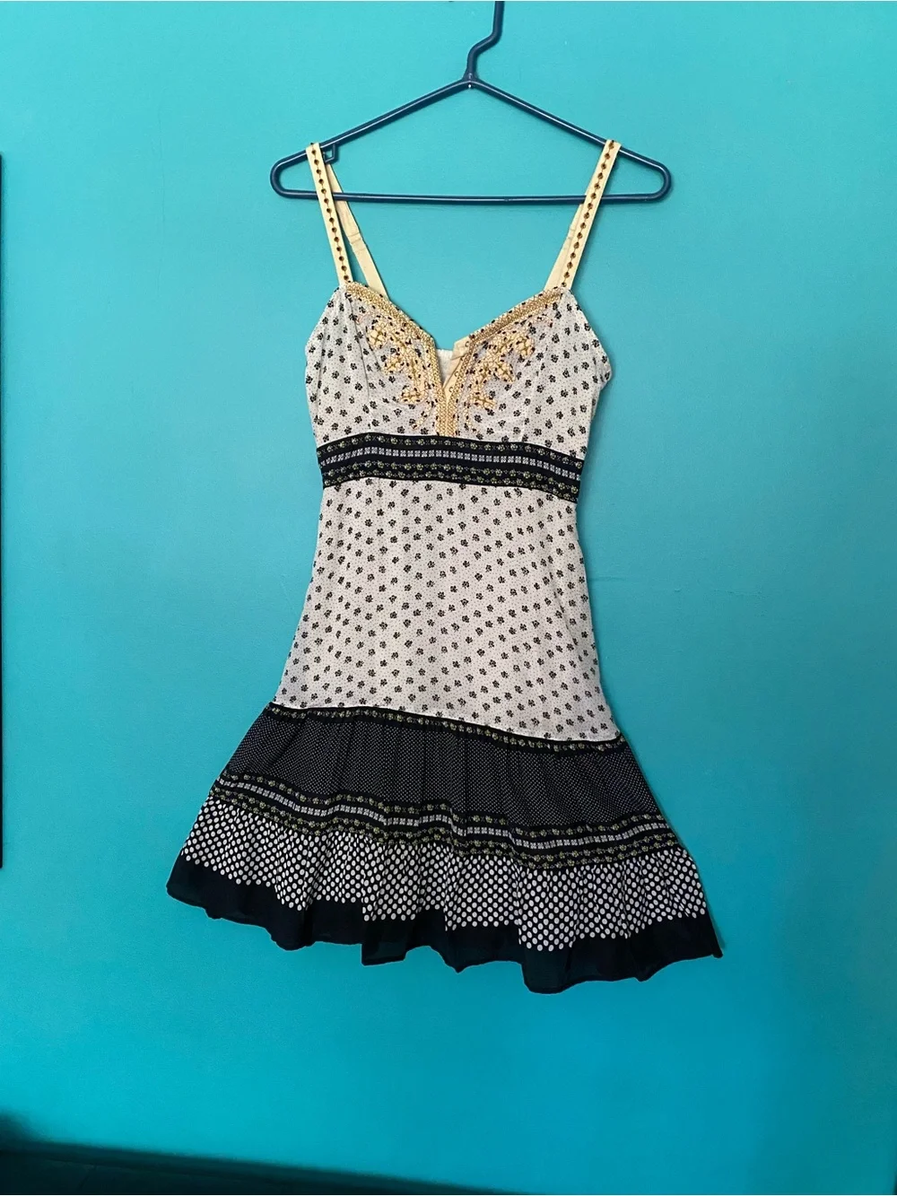 Free People Floral Sundress Smocked Back 0